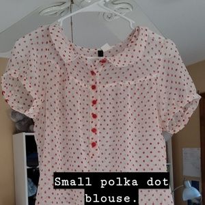 Small sheer polka dot top